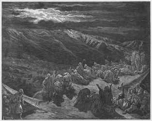 The giving the law upon Mount Sinai